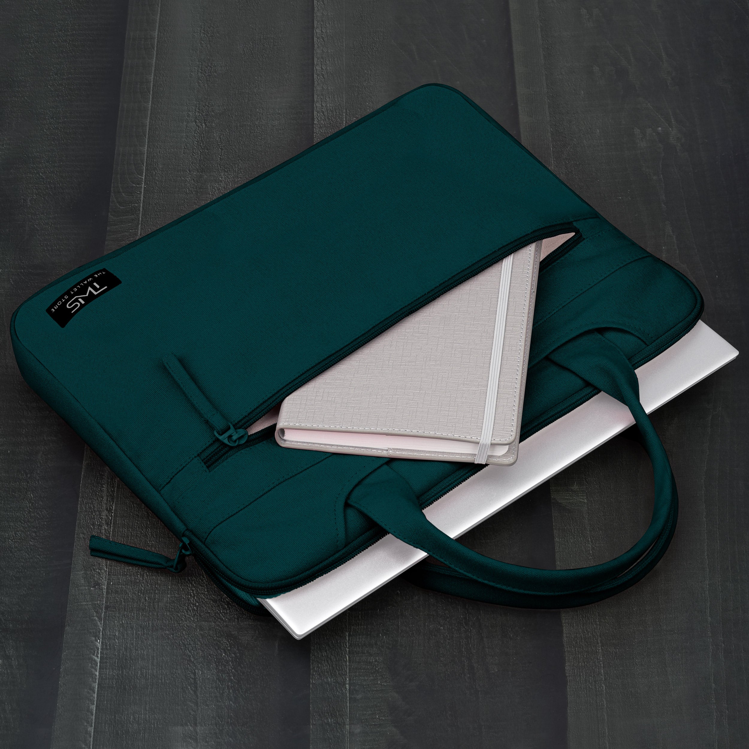 EcoCarry Canvas Laptop Bag -Teal