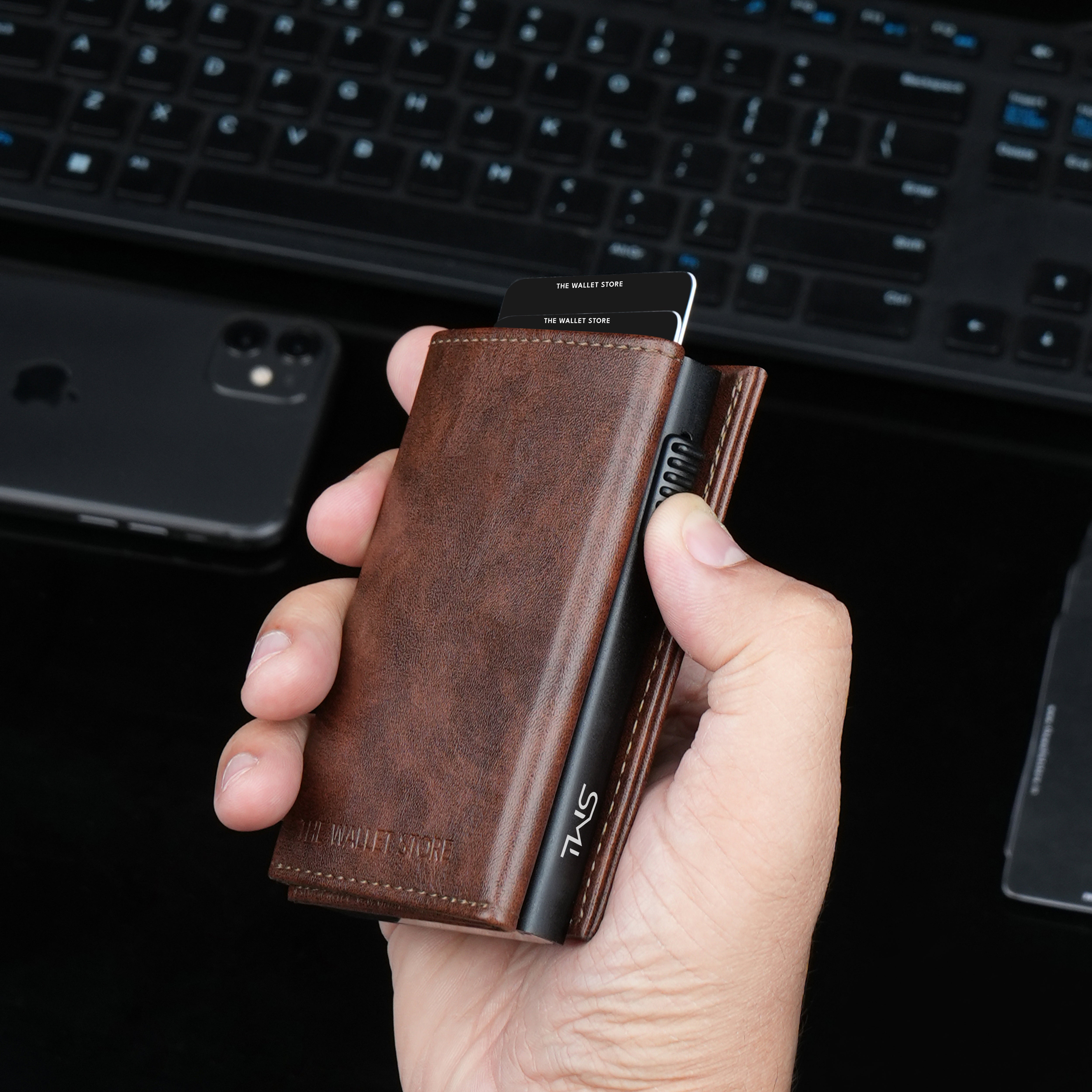 Guardian RFID Protection Wallet Card Holder - Brown