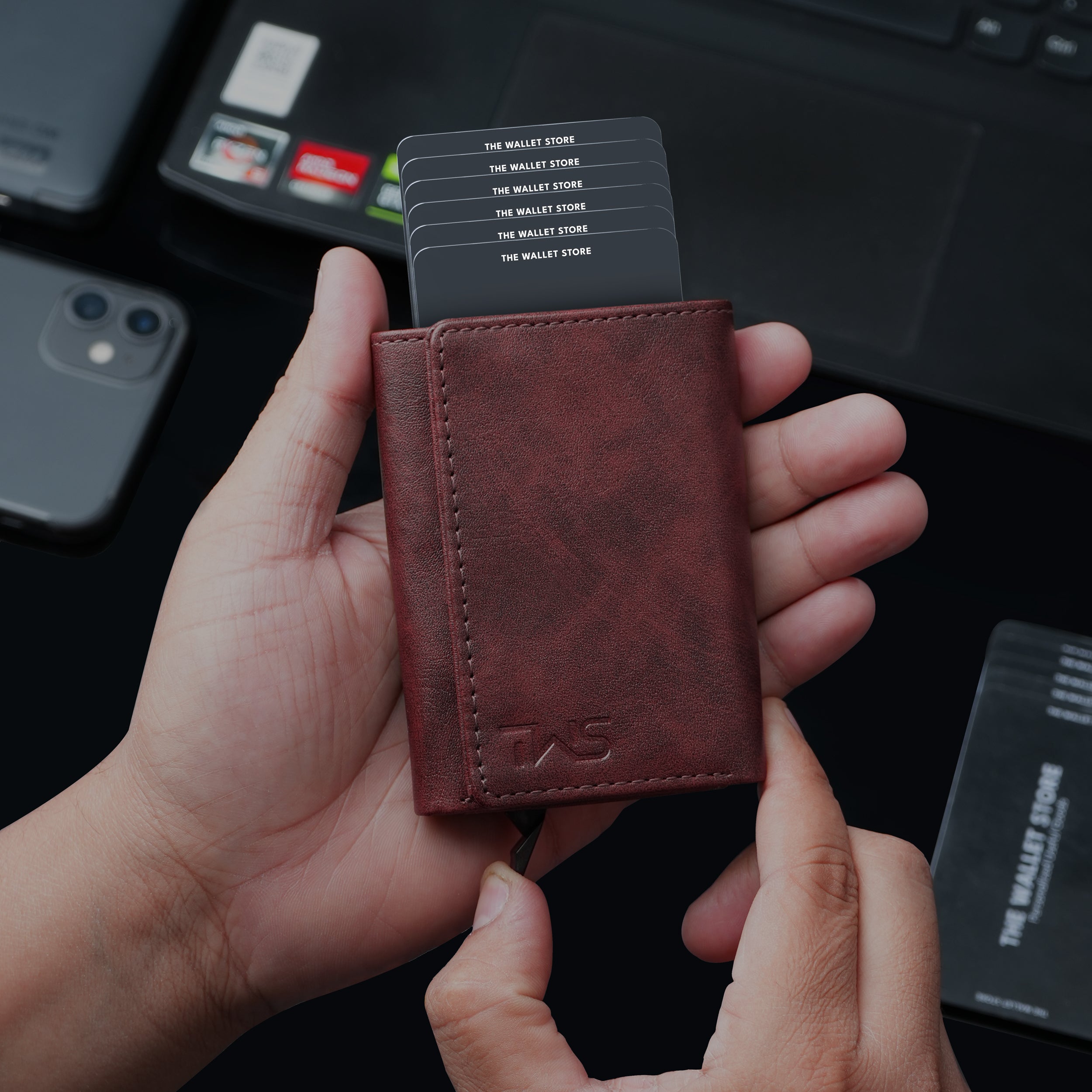 Maverick RFID Protected Wallet Cardholder - Wine