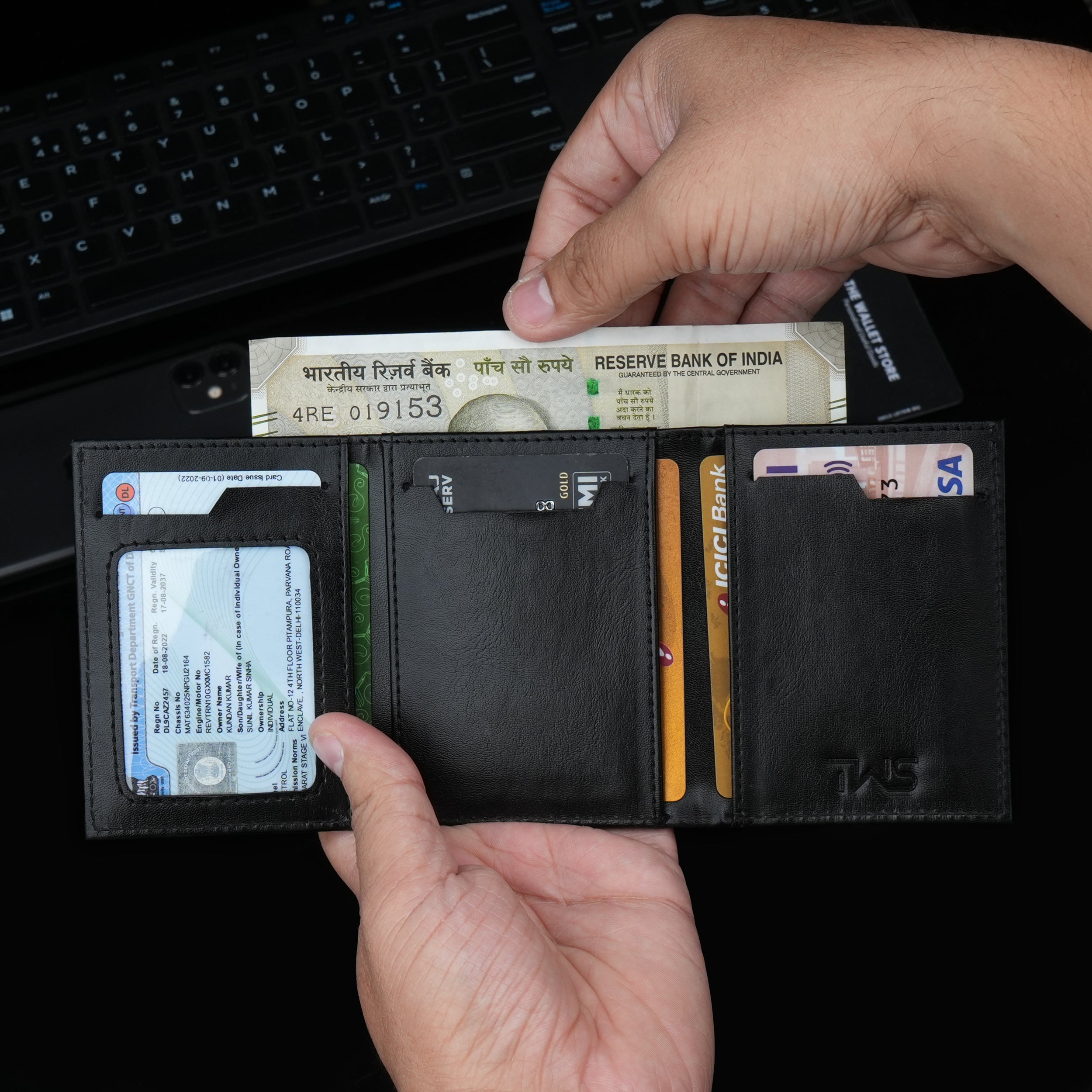 Guardian RFID Protection Wallet Card Holder - Black