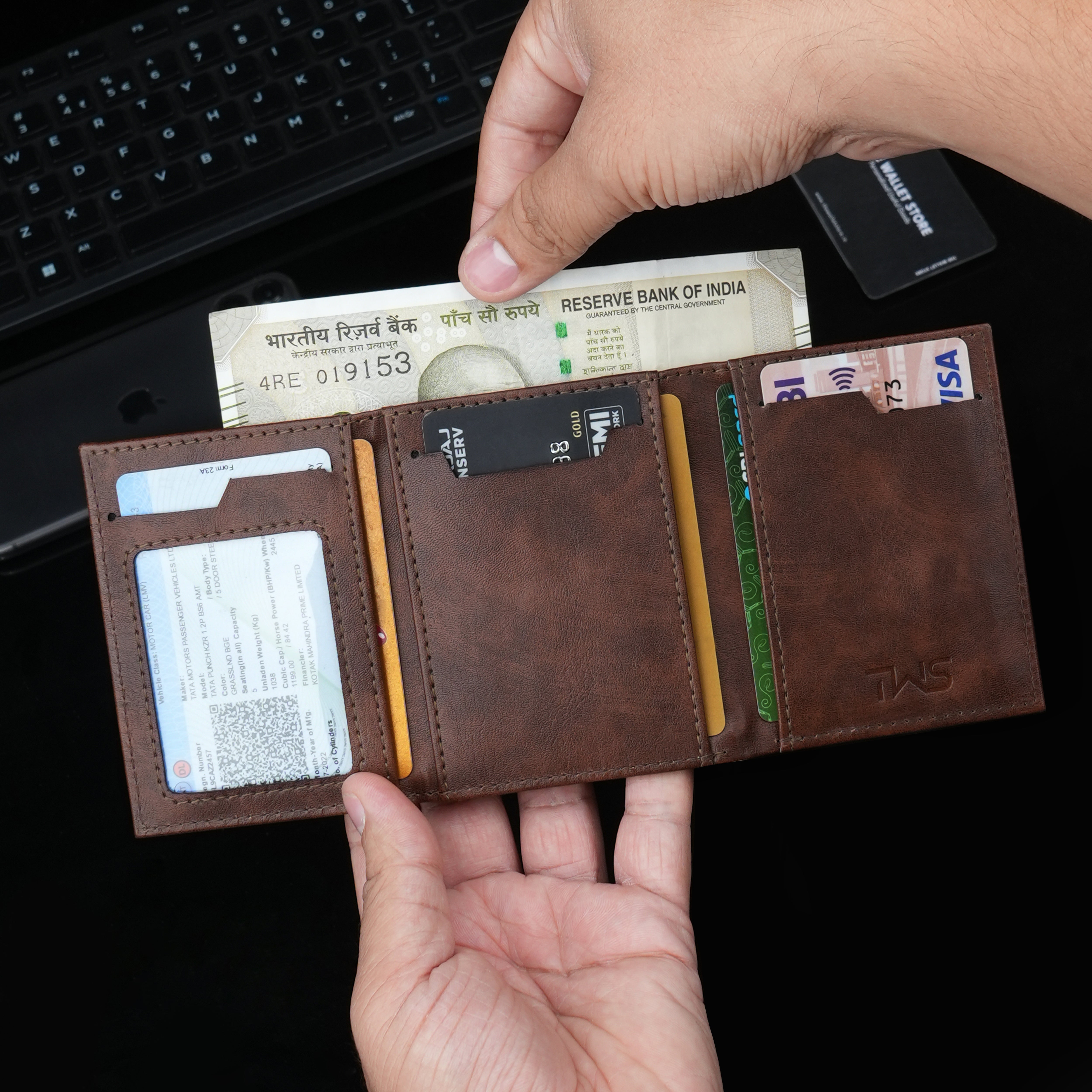 Guardian RFID Protection Wallet Card Holder - Brown