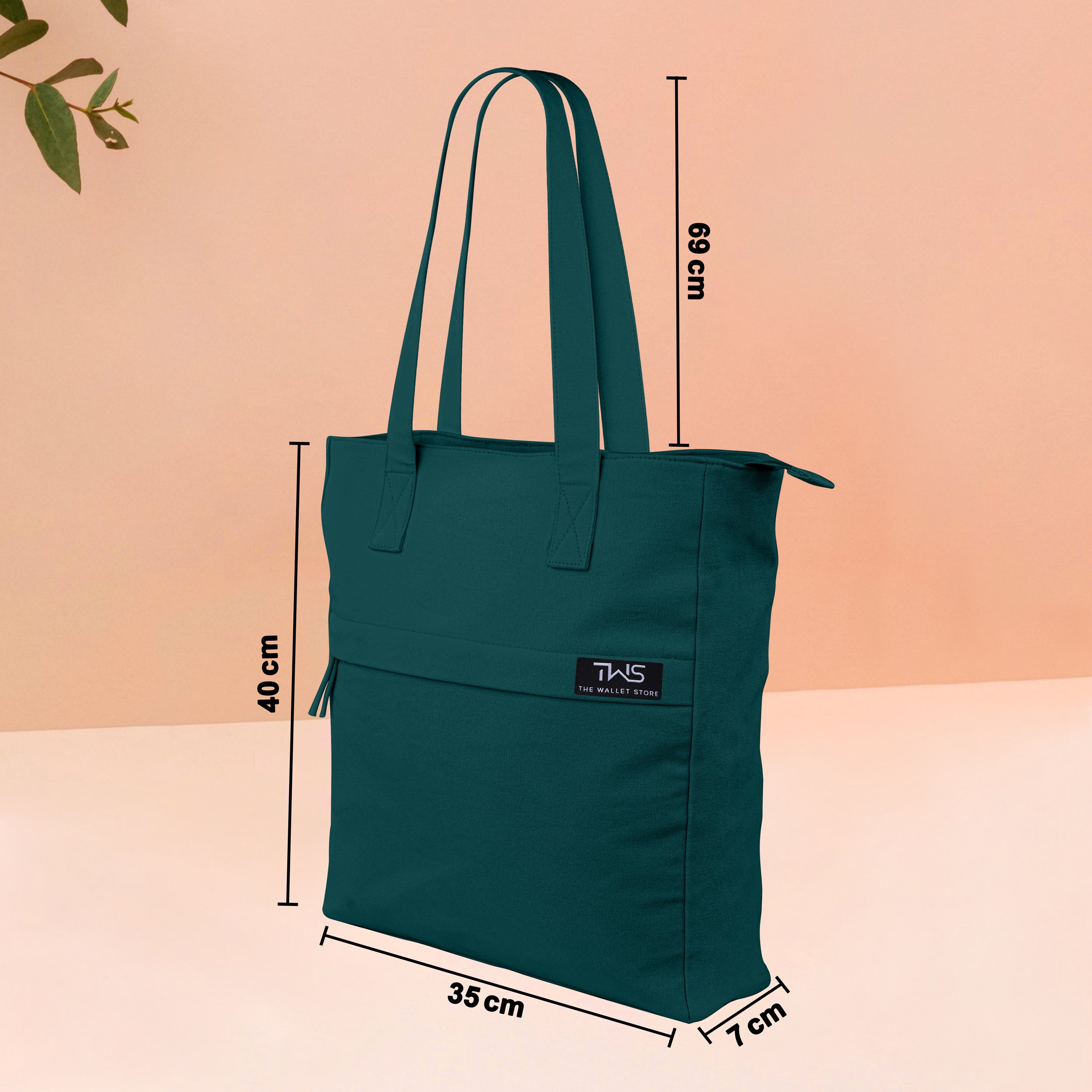 Everyday Vibrant Canvas Tote Bag - Teal