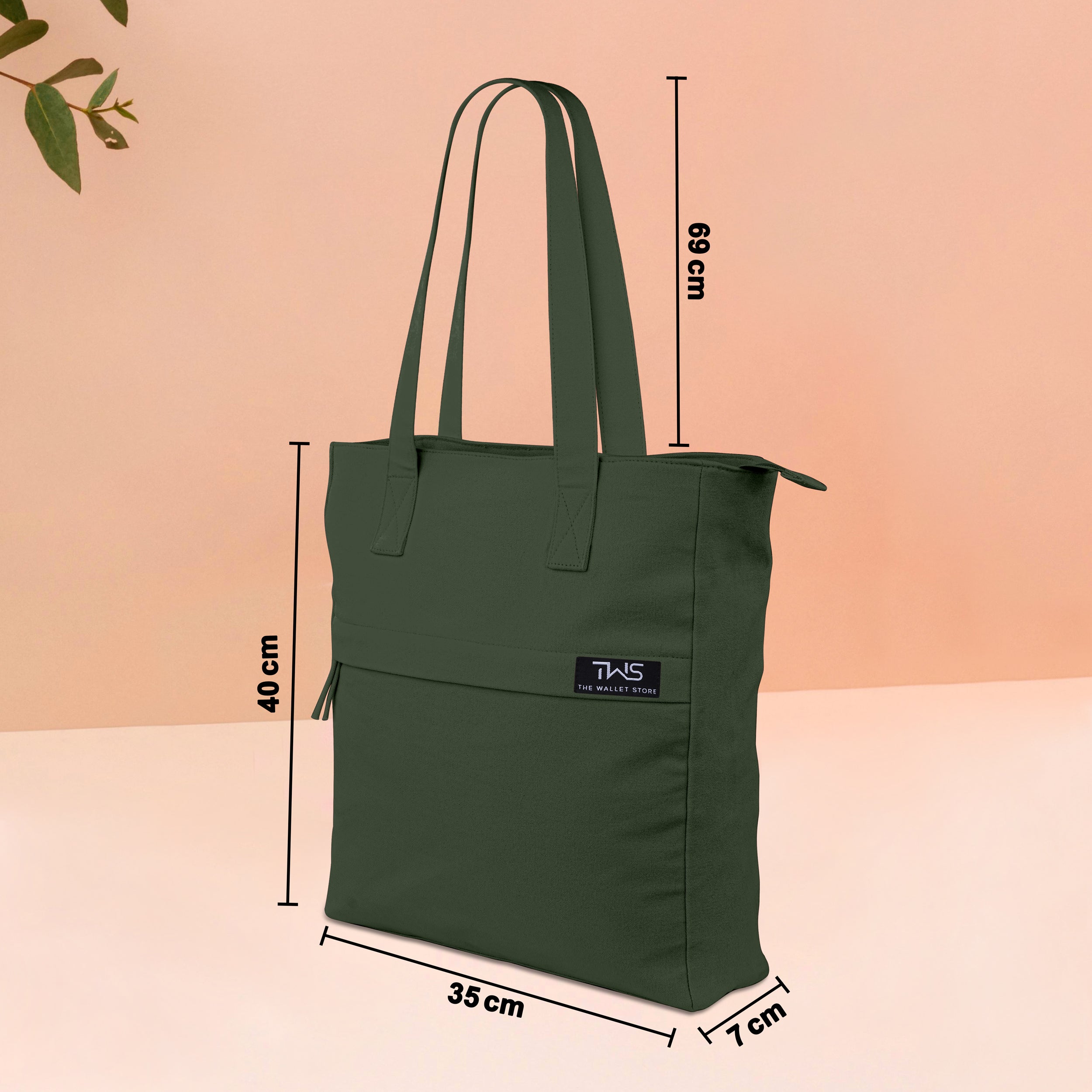 Everyday Vibrant Canvas Tote Bag - Olive