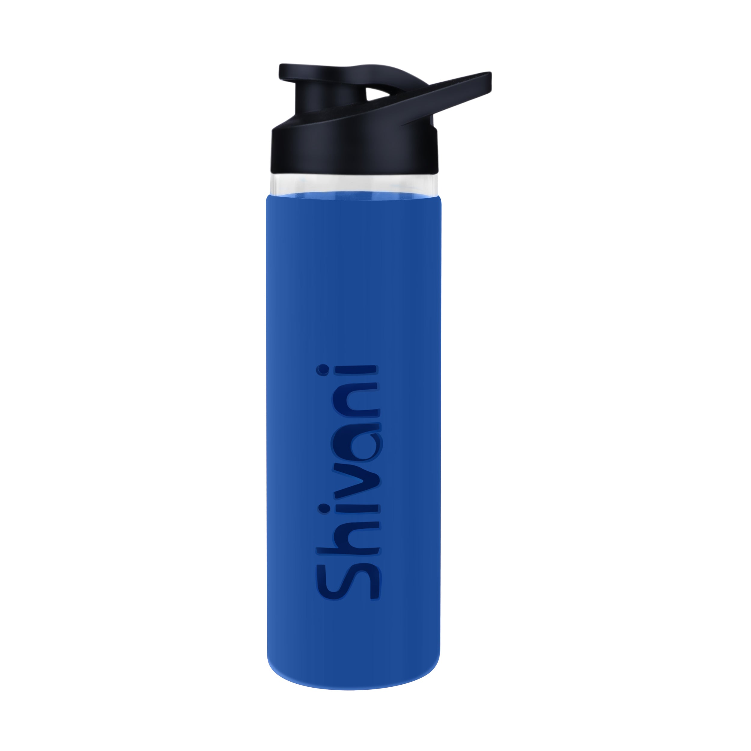 Personalized Pure Wrap Borosilicate Sipper Bottle - Blue