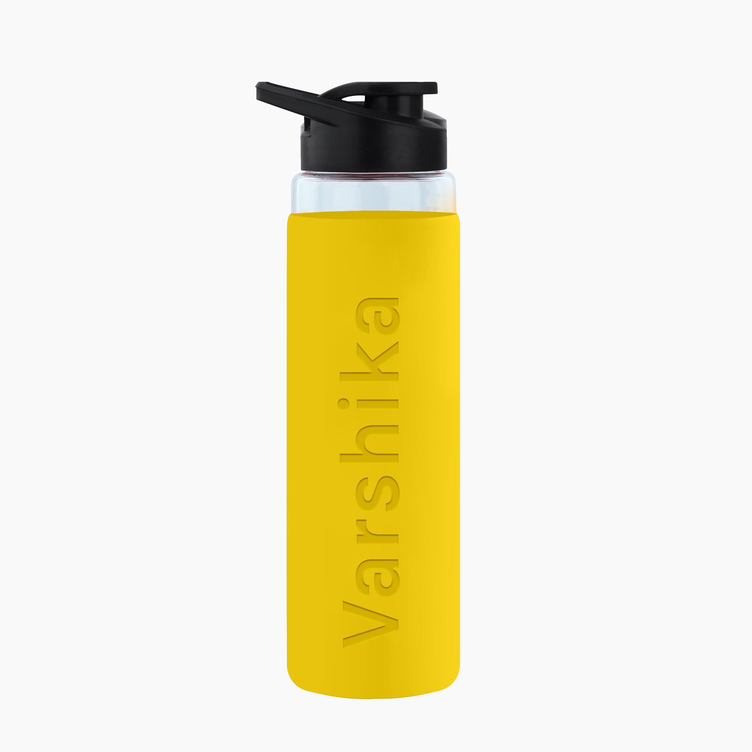 Personalized Pure Wrap Borosilicate Sipper Bottle - Yellow