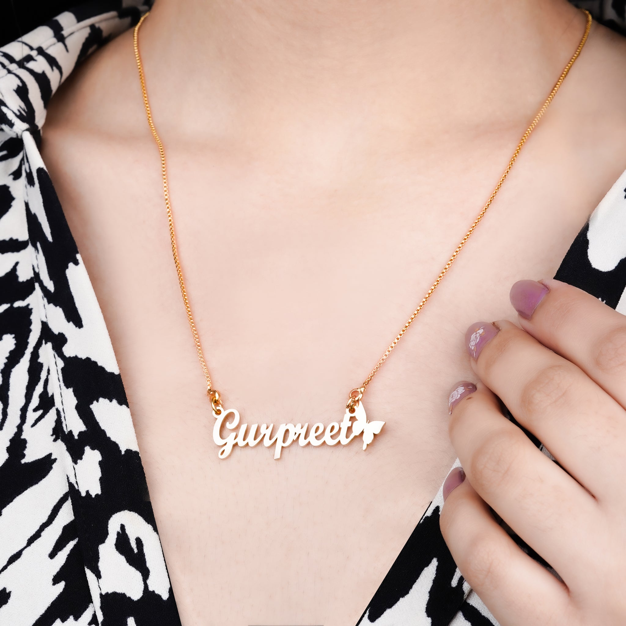 Bring Personalized Butterfly Name Necklace for Your Girl