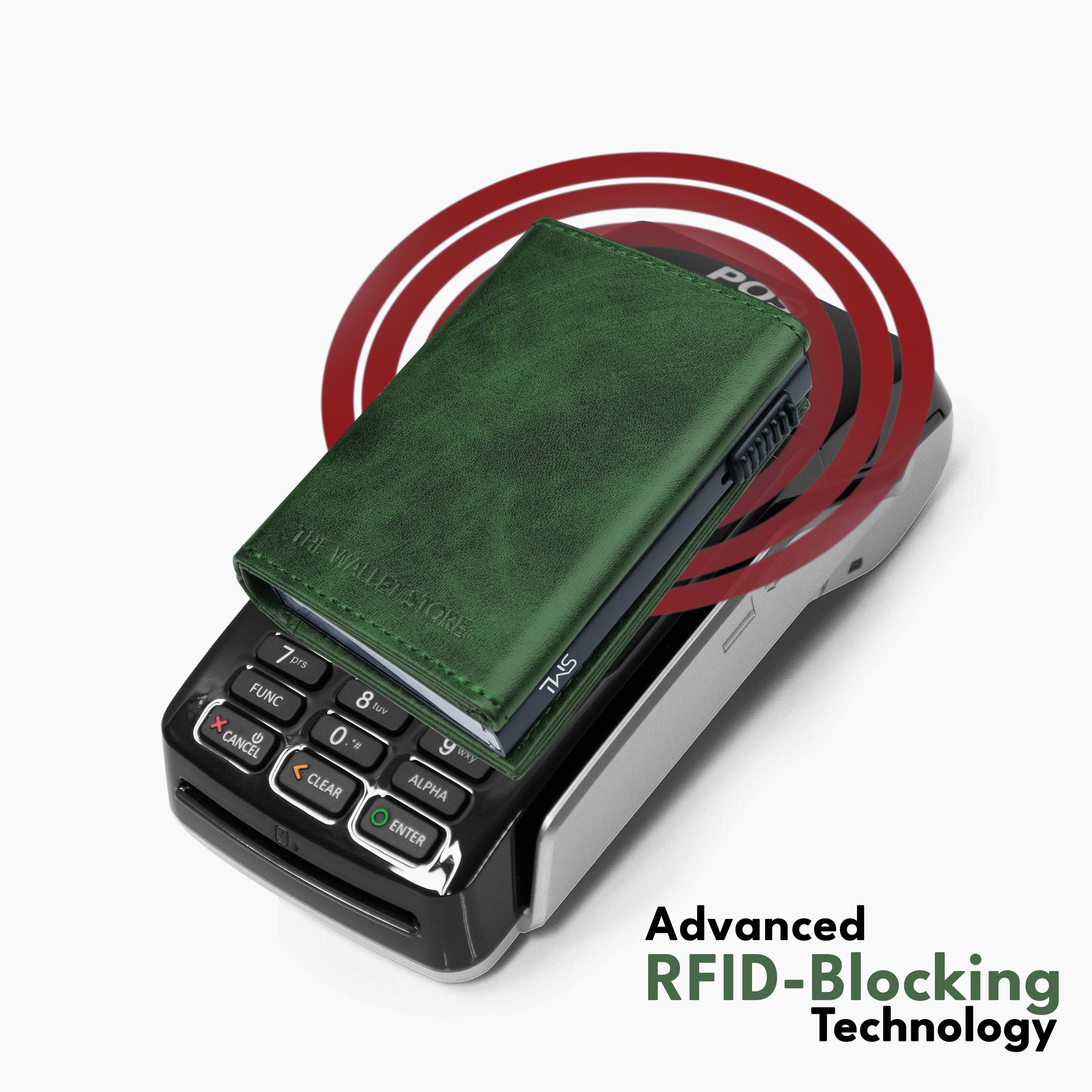 Defender RFID Protected Wallet Cardholder - Green