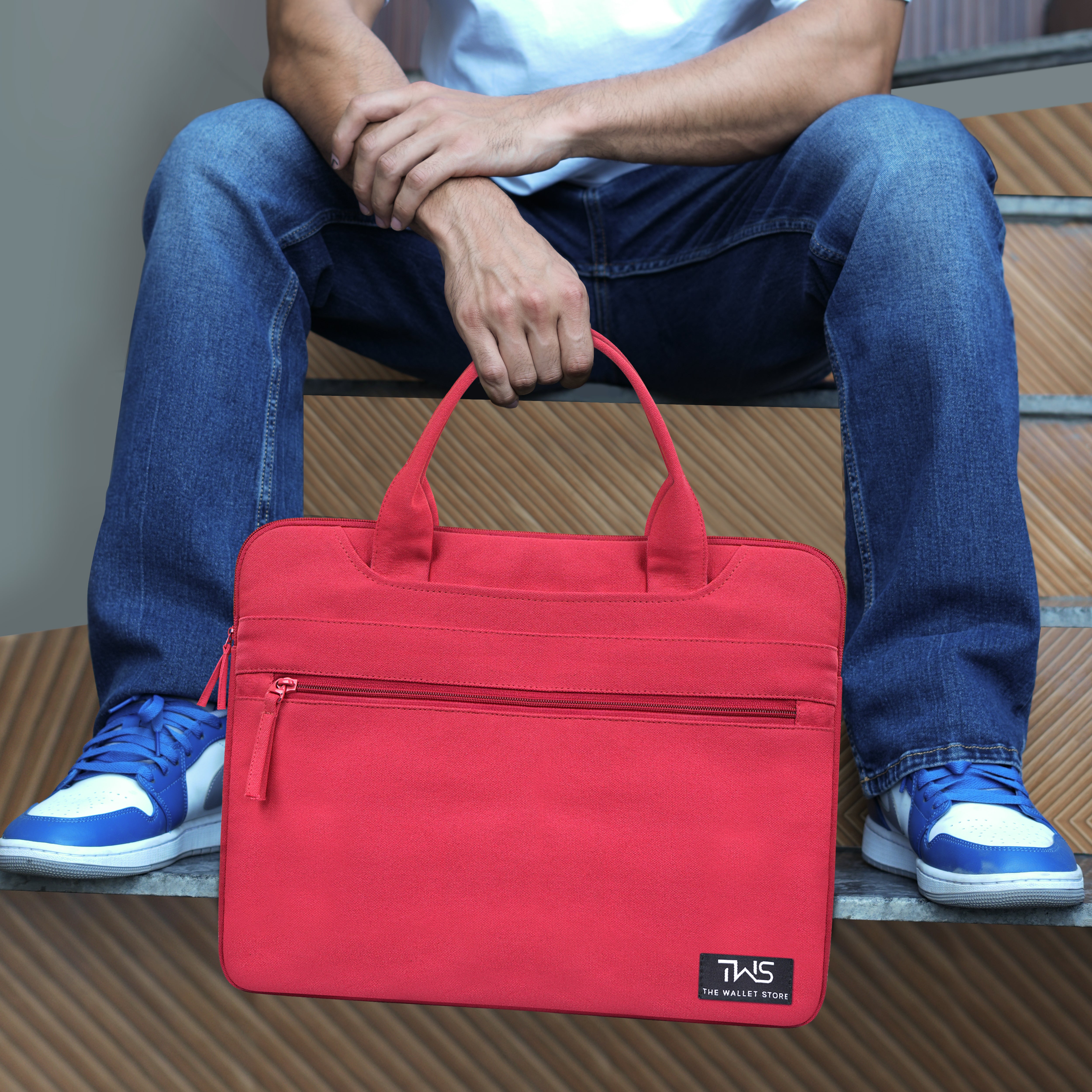 EcoCarry Canvas Laptop Bag - Red