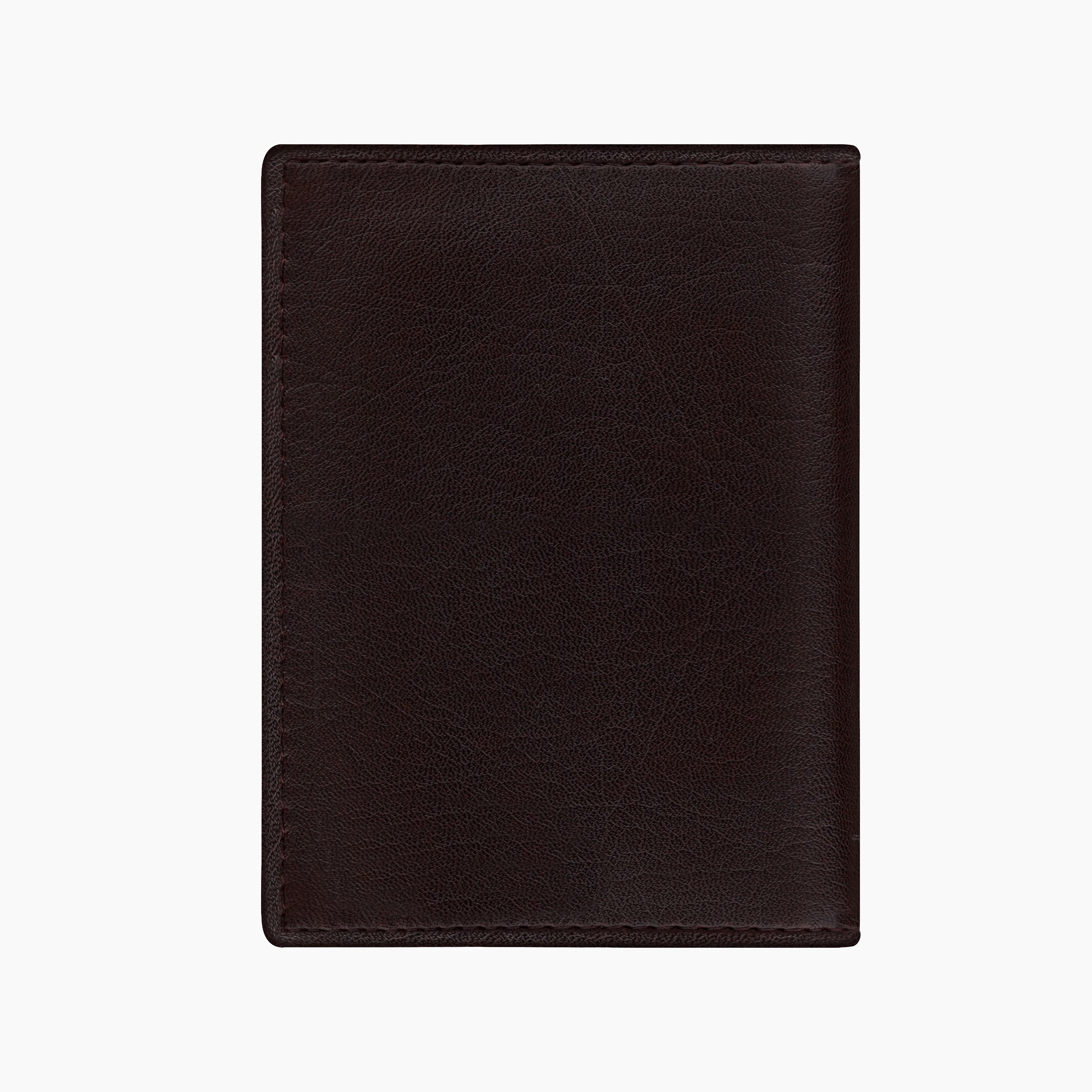 Urbane Bi-Fold Leather Wallet For Men - Dark Brown