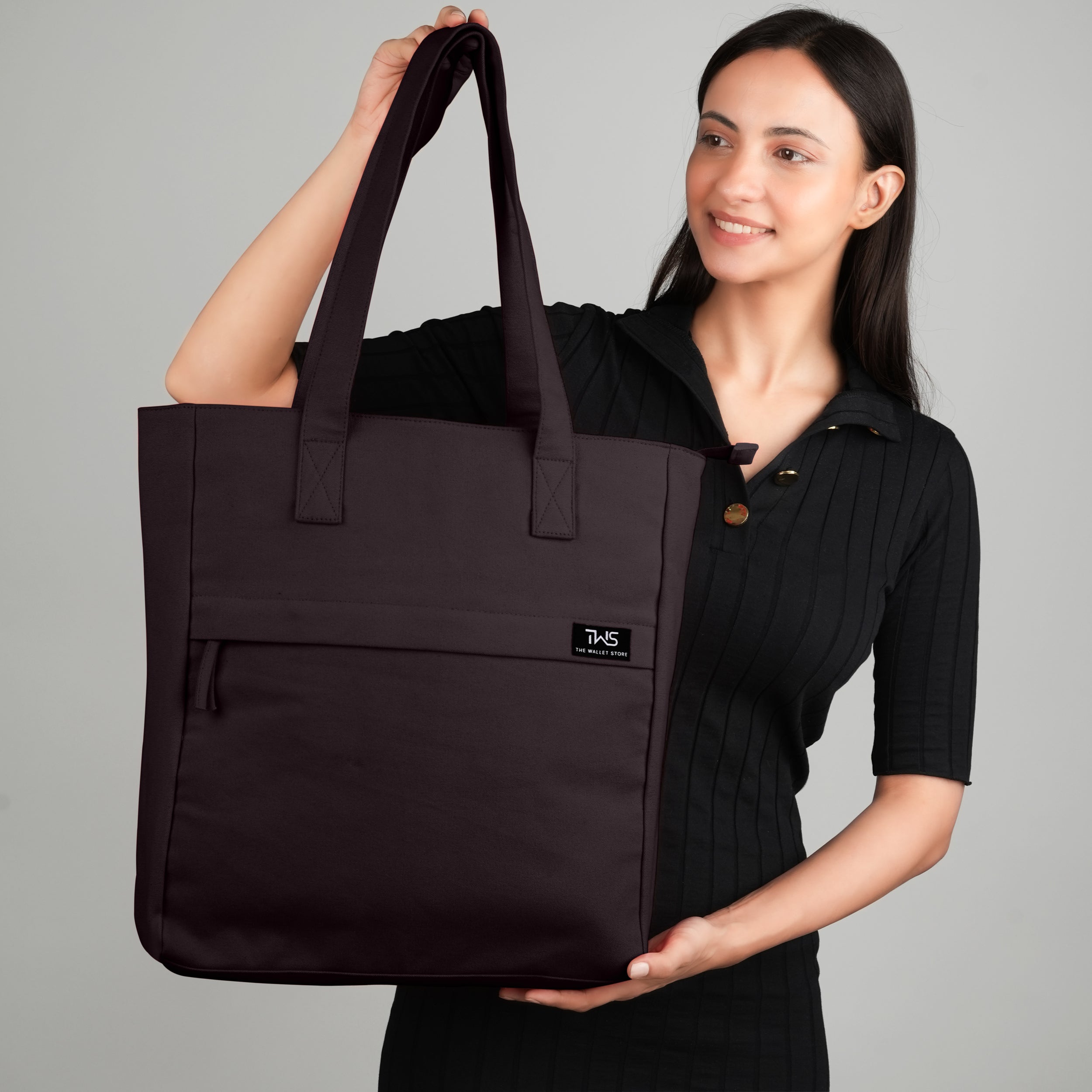 Everyday Vibrant Canvas Tote Bag - Brown