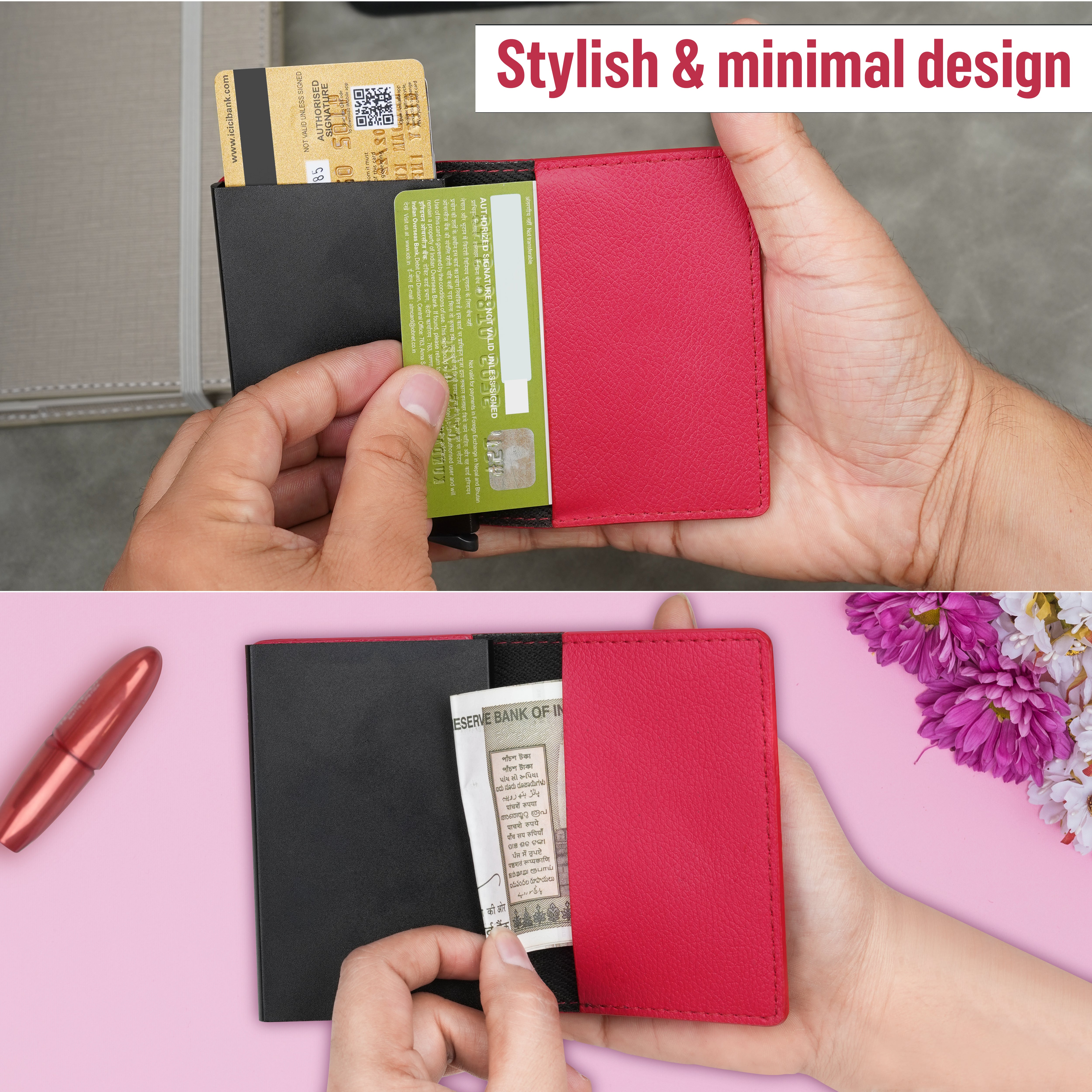 Vivid Vault RFID Protected Metal Cardholder - Red