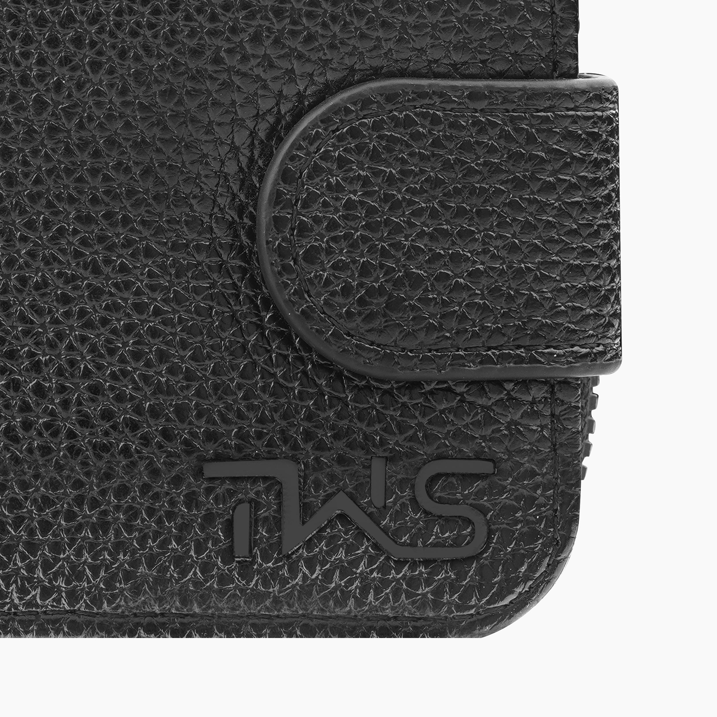 Harmony Leather Zipper Wallet For Men - Black