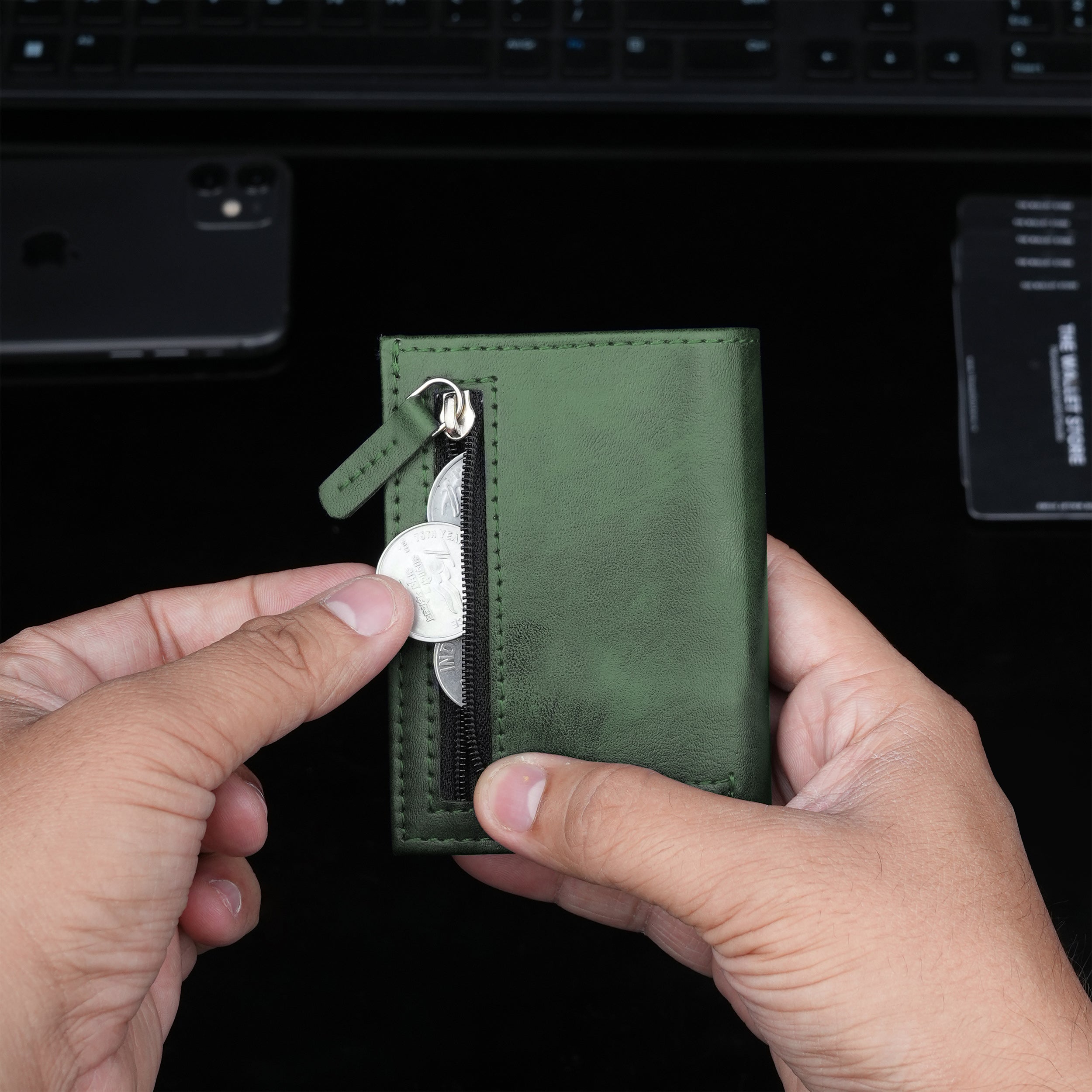 Defender RFID Protected Wallet Cardholder - Green