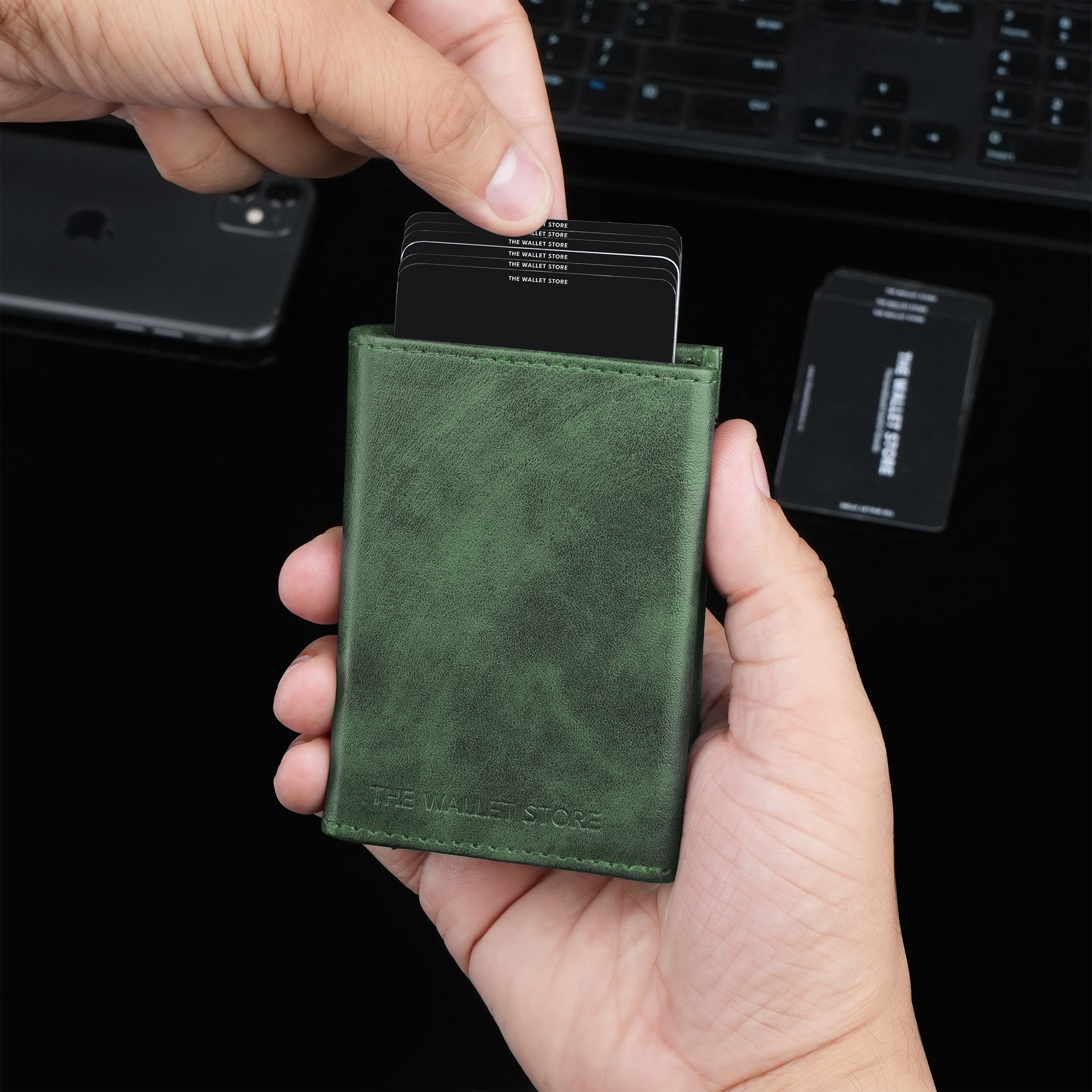 Defender RFID Protected Wallet Cardholder - Green