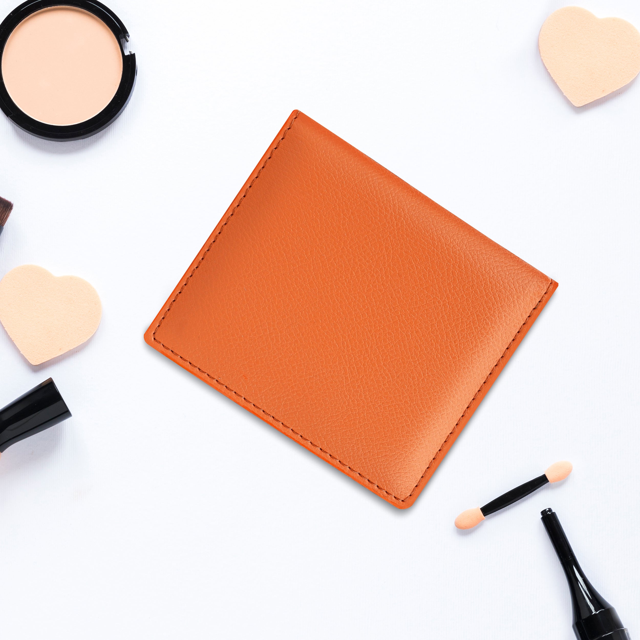 Glimmer Glow Mirror Wallet For Her | Orange