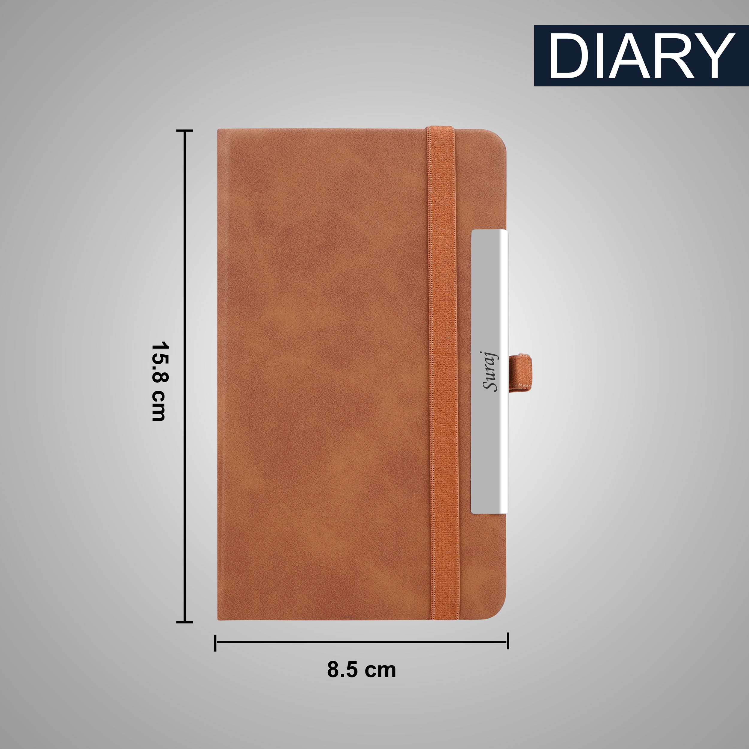 Personalized Suede Leather Mini Diary, Specs Case, Keychain & Pen Gift Set