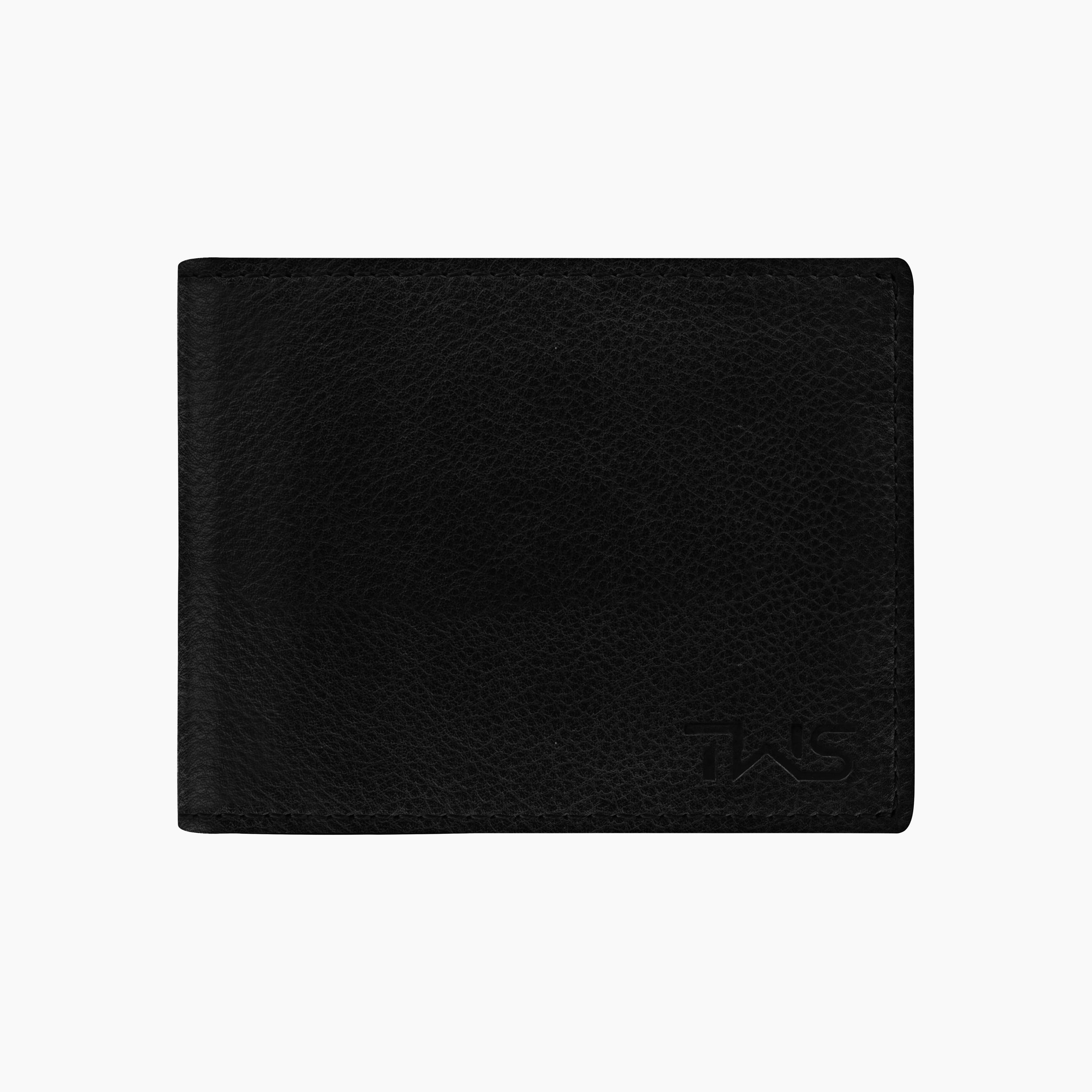 Pristine Textured Leather Wallet For Men - Black