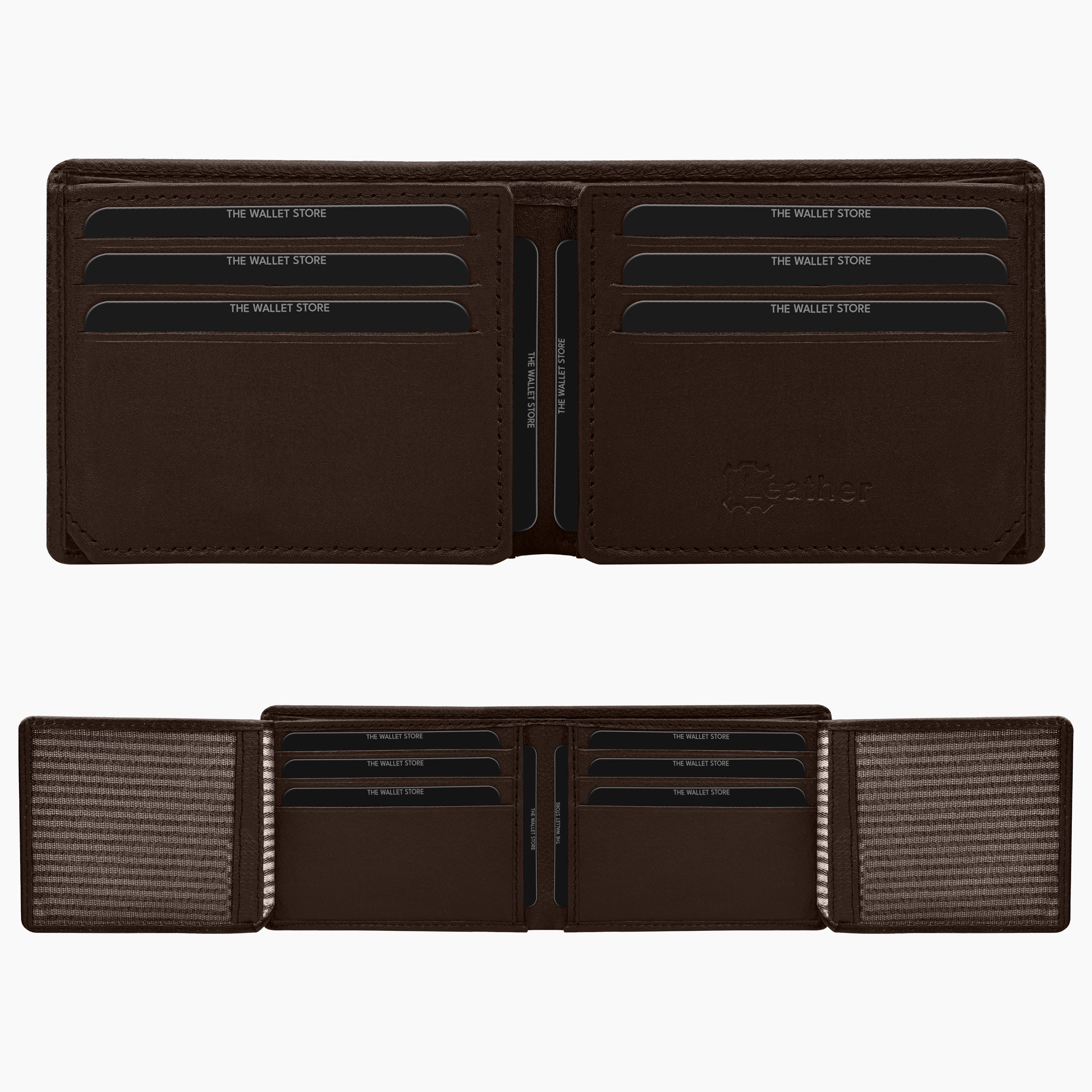 Pristine Textured Leather Wallet For Men - Brown