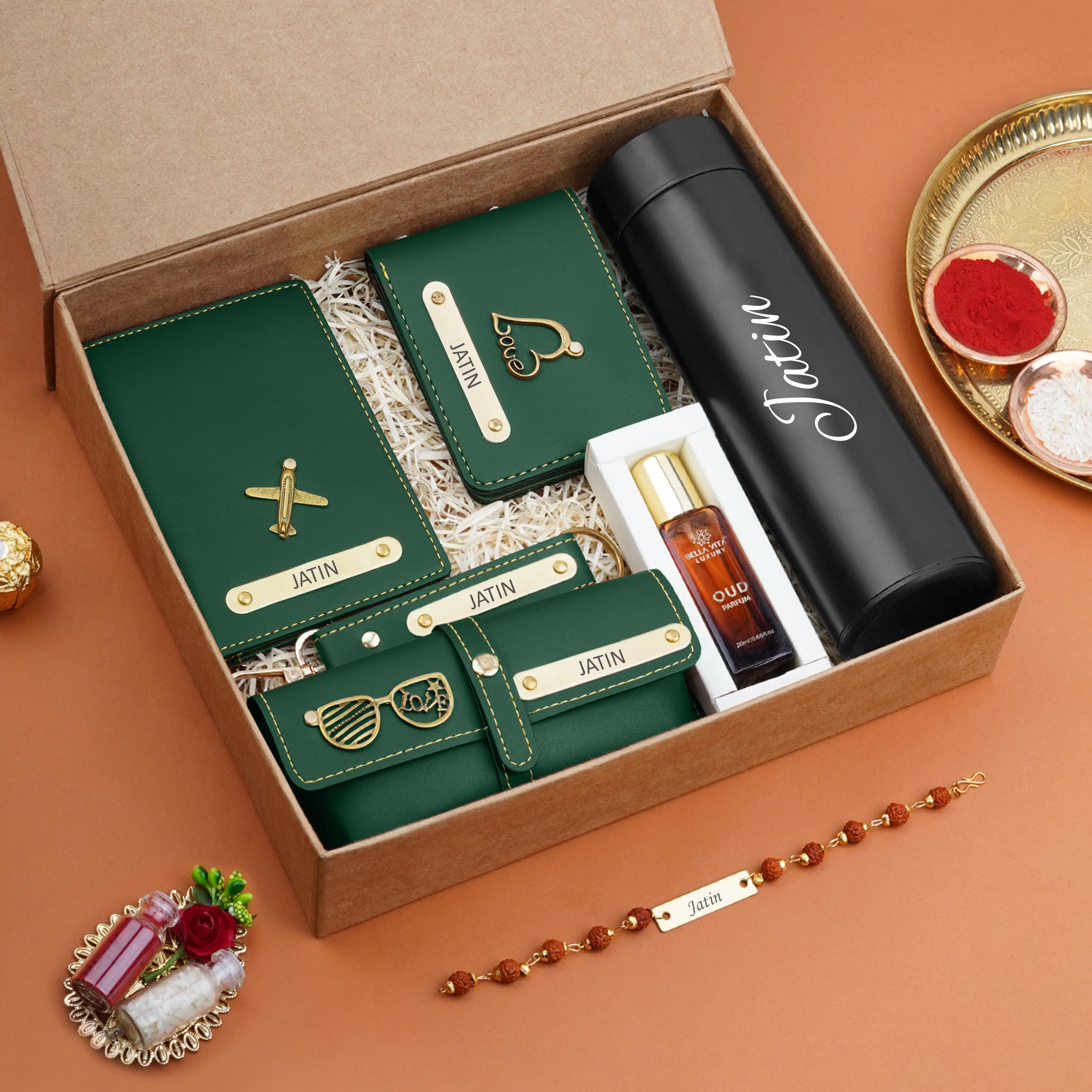 Personalized Raksha Bandhan Essentials Gift Box For Him