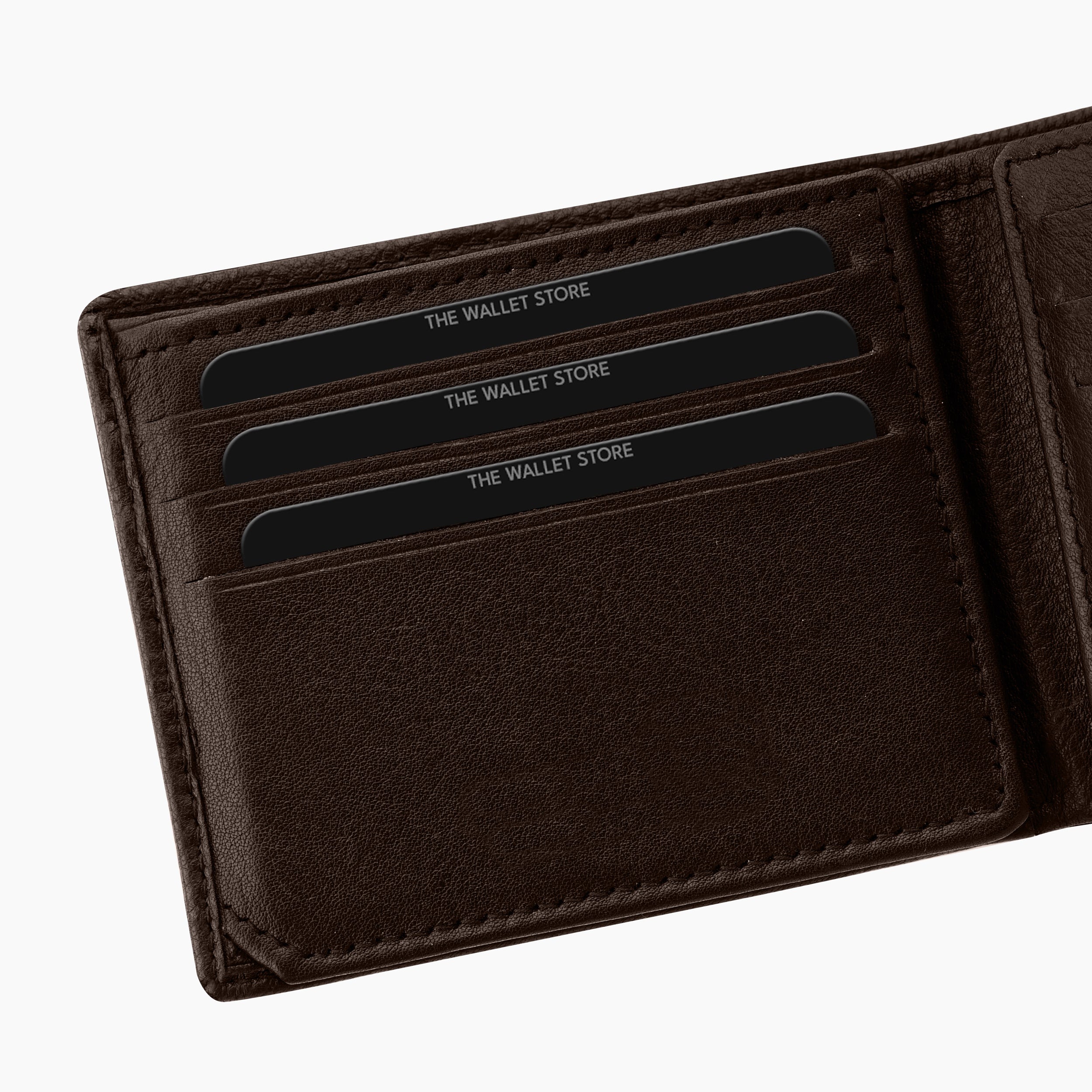 Pristine Textured Leather Wallet For Men - Brown