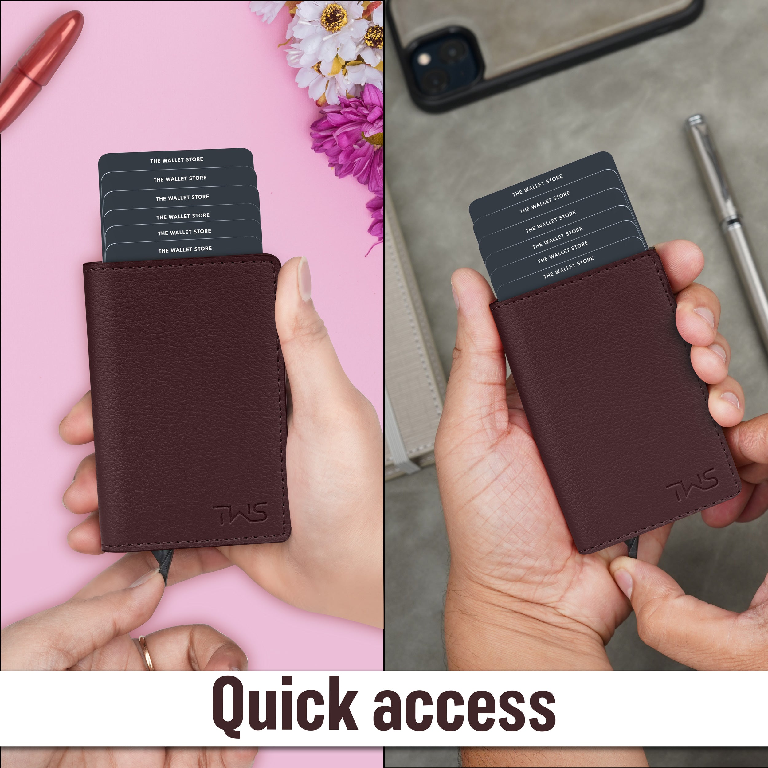 Vivid Vault RFID Protected Metal Cardholder - Brown