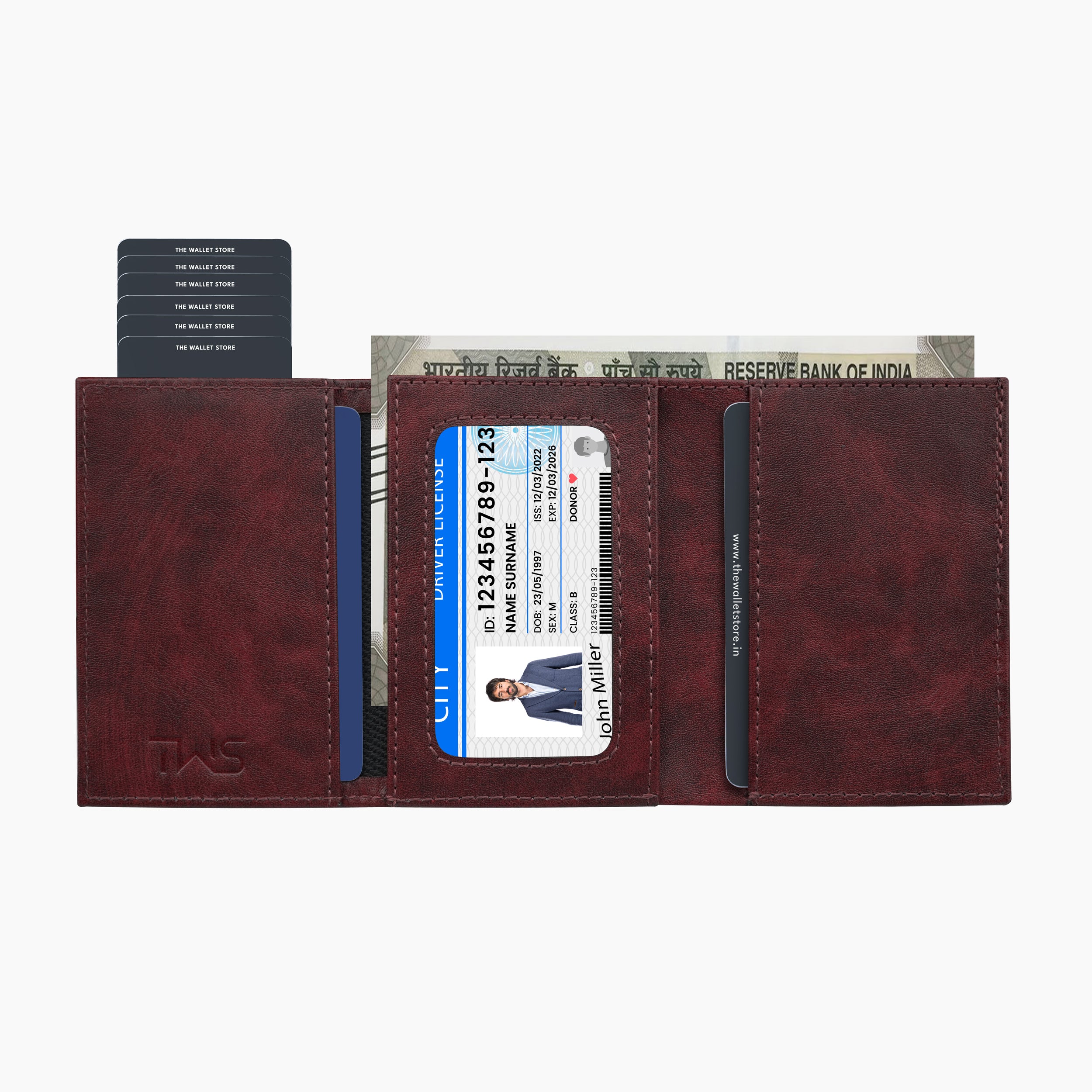 Defender RFID Protected Wallet Cardholder - Wine