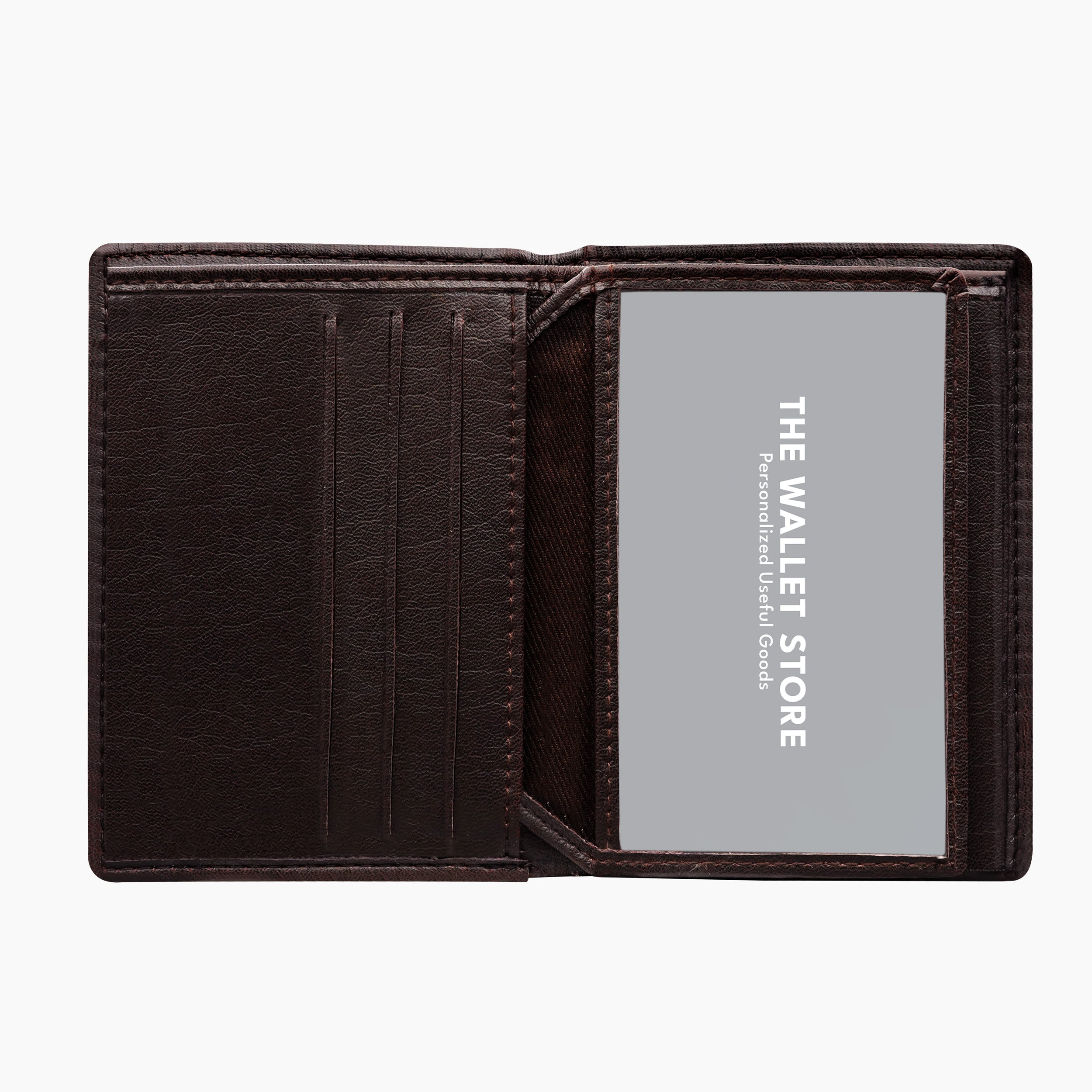 Urbane Bi-Fold Leather Wallet For Men - Dark Brown