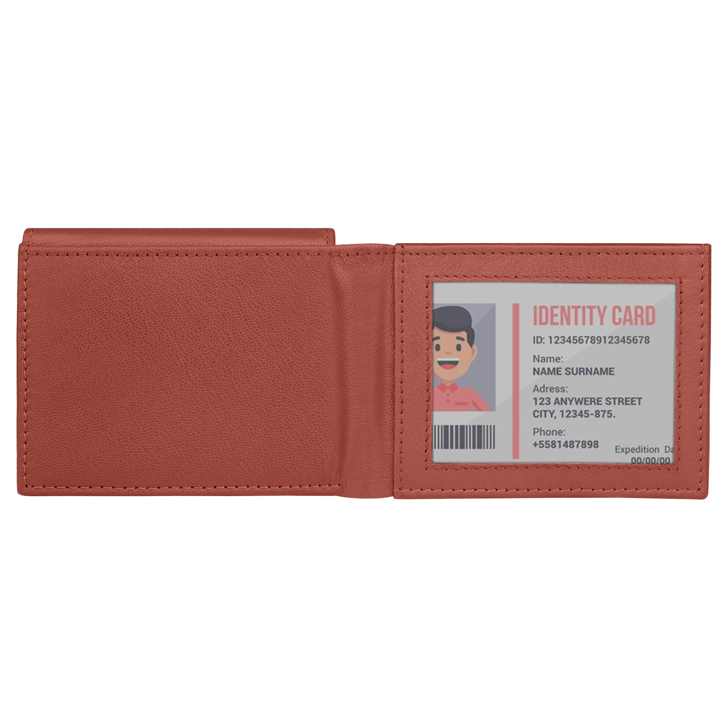 Fold Craft Genuine Leather Wallet For Men - Tan