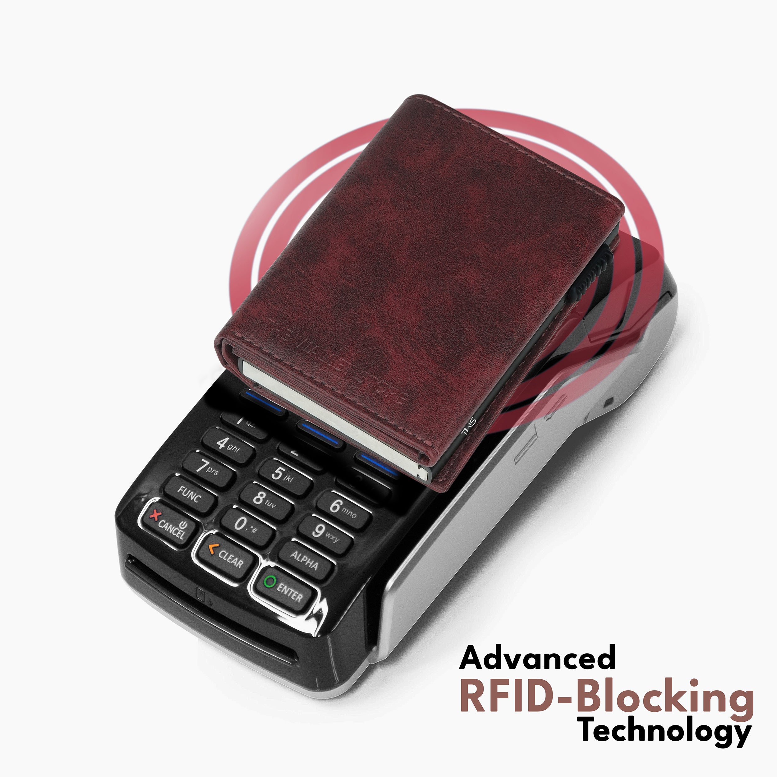 Defender RFID Protected Wallet Cardholder - Wine