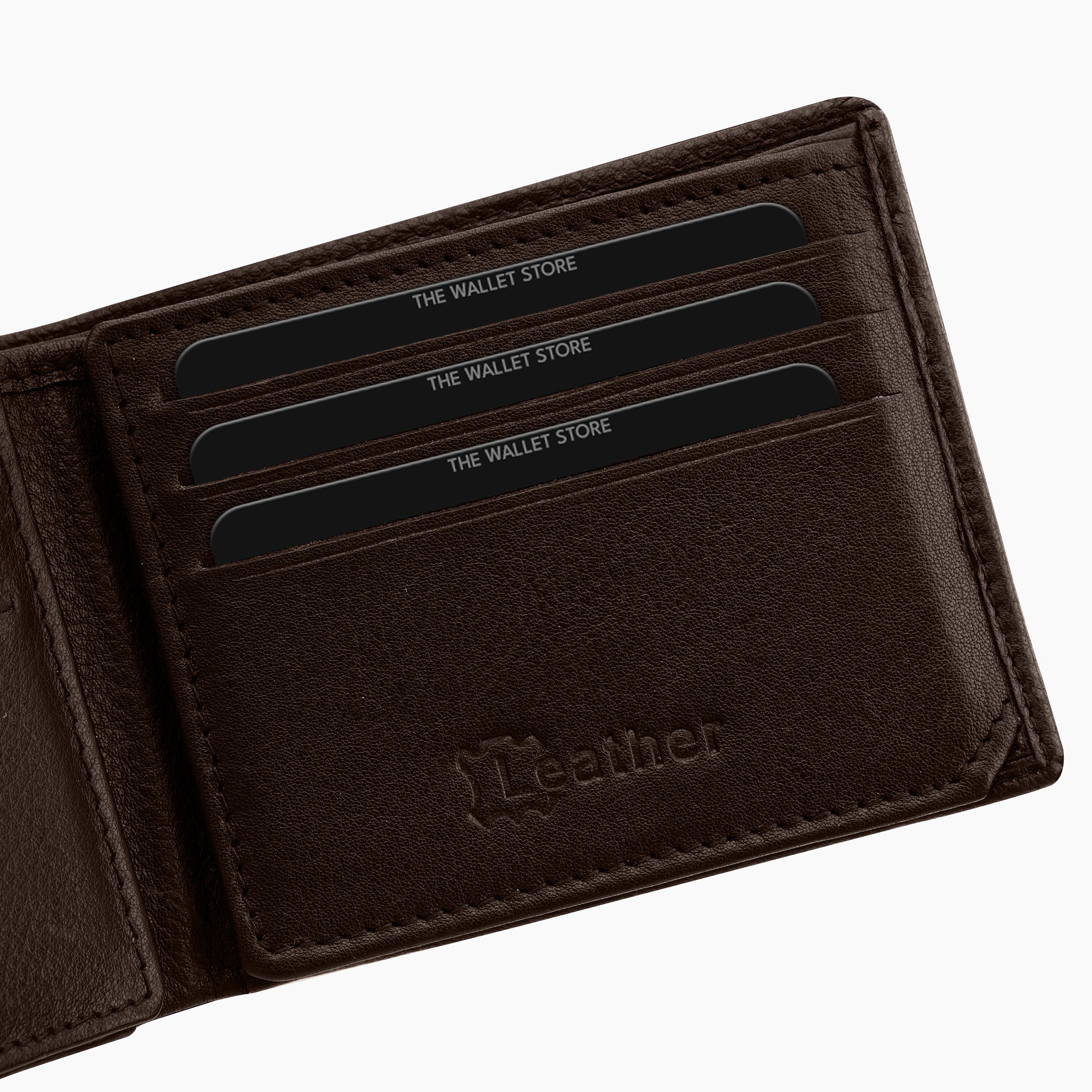 Pristine Textured Leather Wallet For Men - Brown