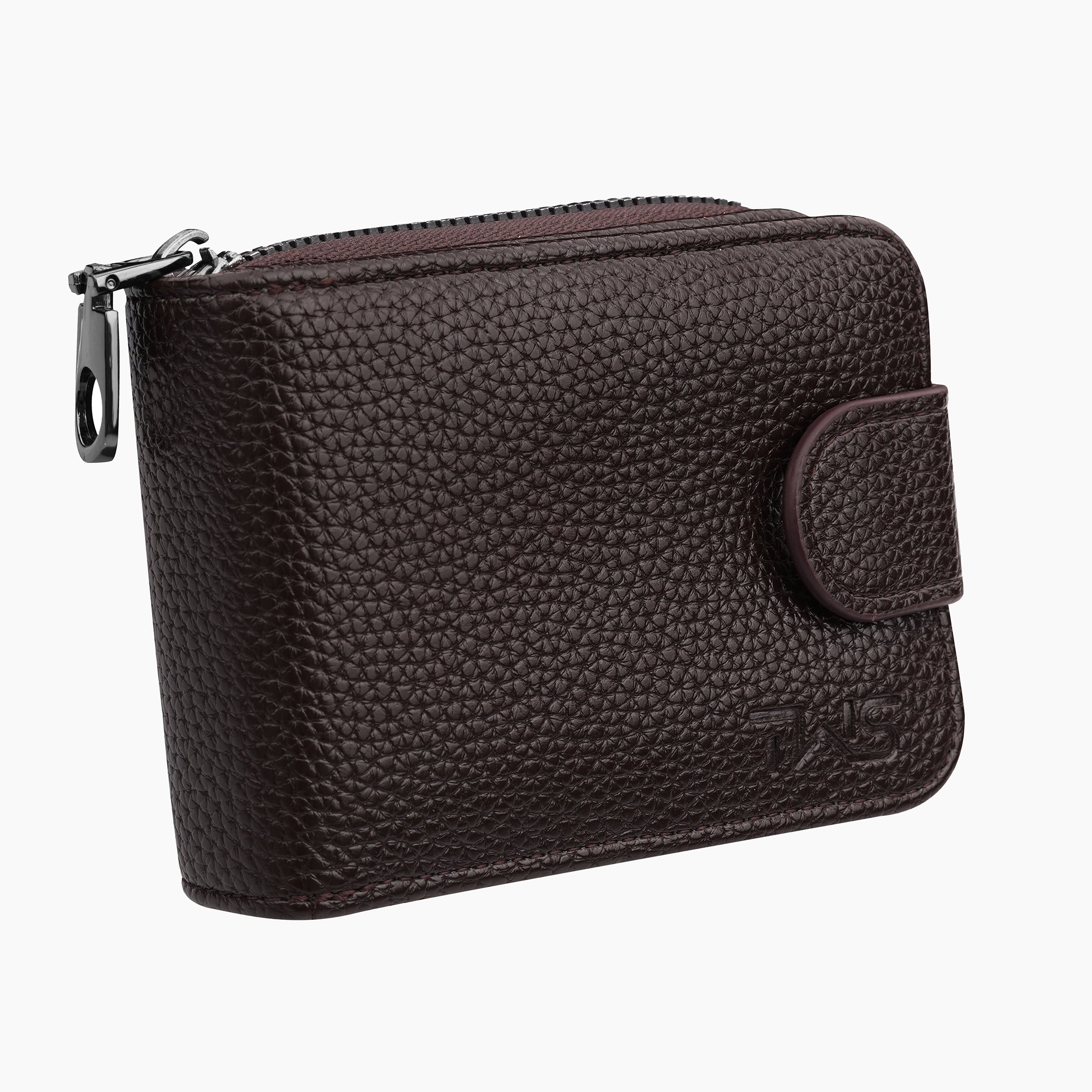 Harmony Leather Zipper Wallet For Men - Brown