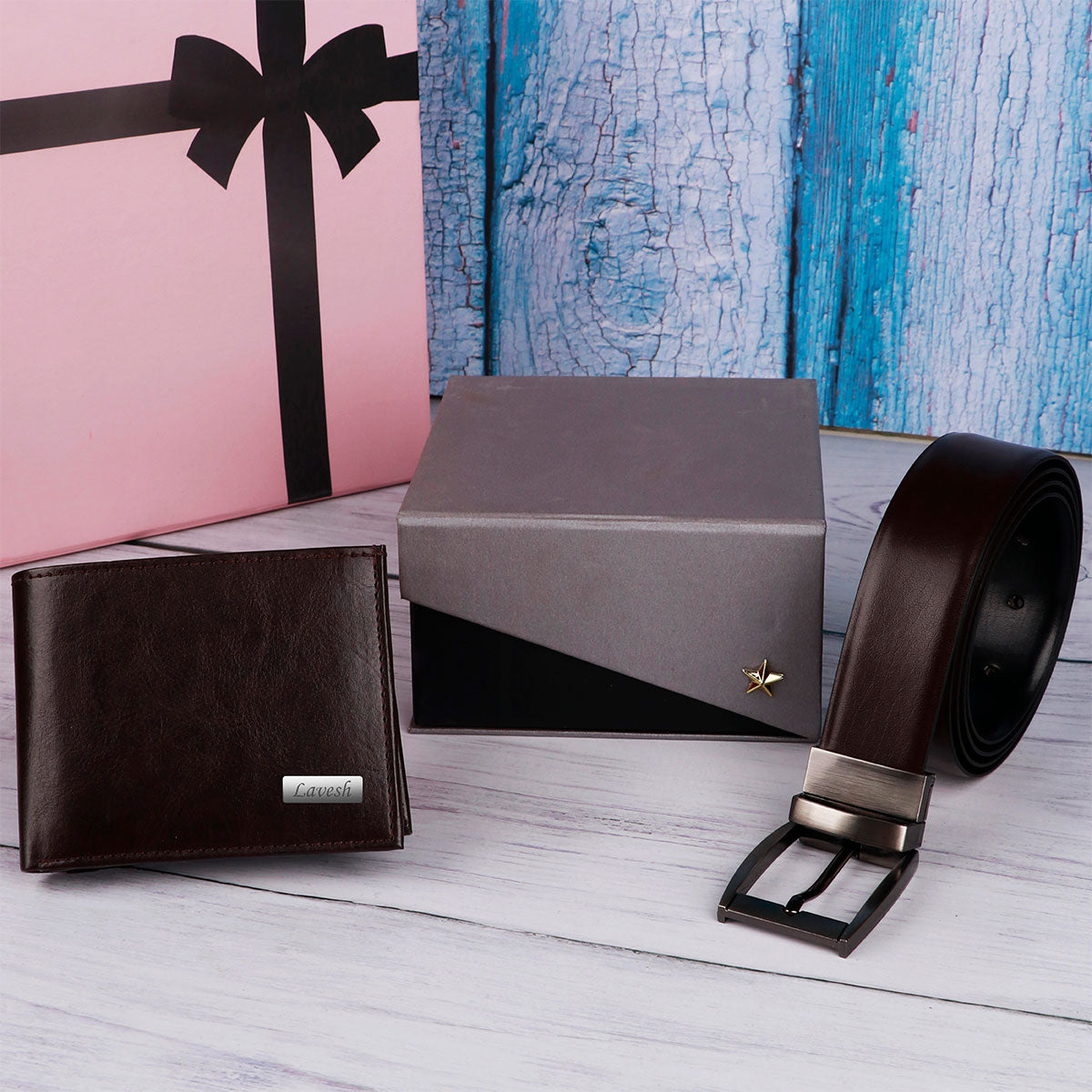 Elegant Jinxing Watch, Wallet, and Belt Gift Set