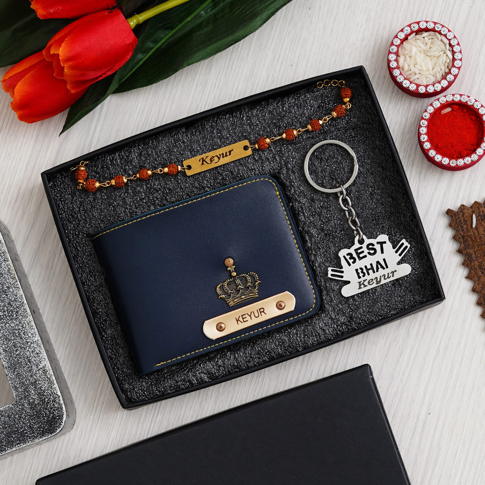 Midiron Rakhi gift for Brother| Rakhi with Chocolate Gift Set | Rakhi set  for Brother| Rakhi combo pack for Bhaiya with Rakhi, Roli, Coffee Mug, 90gm  Chocolates & Greeting Card Gift Set